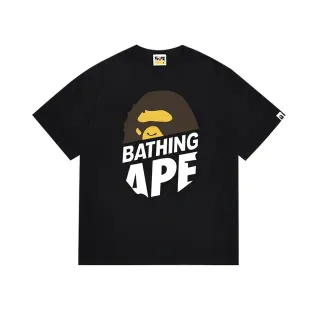 A Bathing Ape Bathing Ape ग्राफिक प्रिंट काली टी-शर्ट