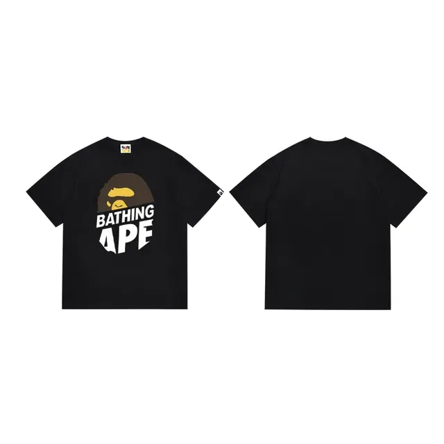 A Bathing Ape Bathing Ape ग्राफिक प्रिंट काली टी-शर्ट 3