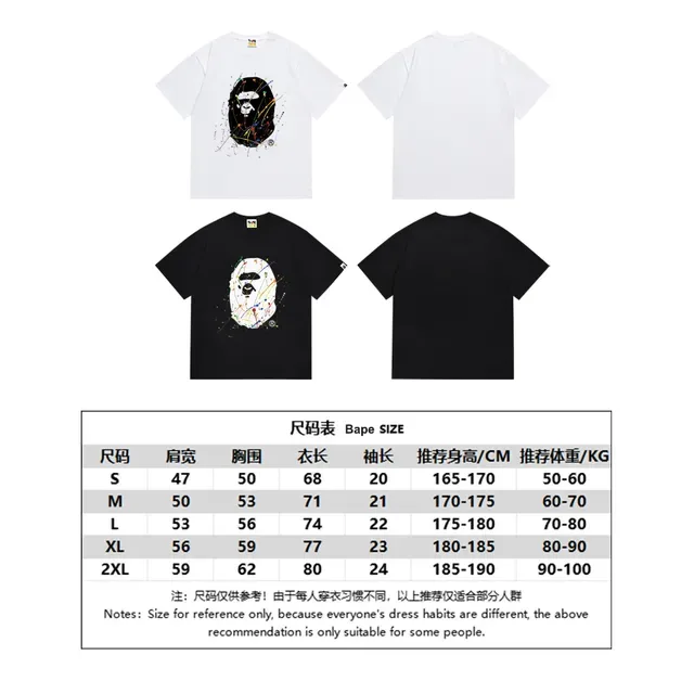 A Bathing Ape Paint Splatter Ape Head Black T-Shirt 2