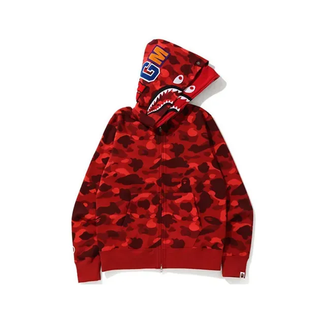 A Bathing Ape Shark Black Gray Full-Zip Hood Hoodie 3