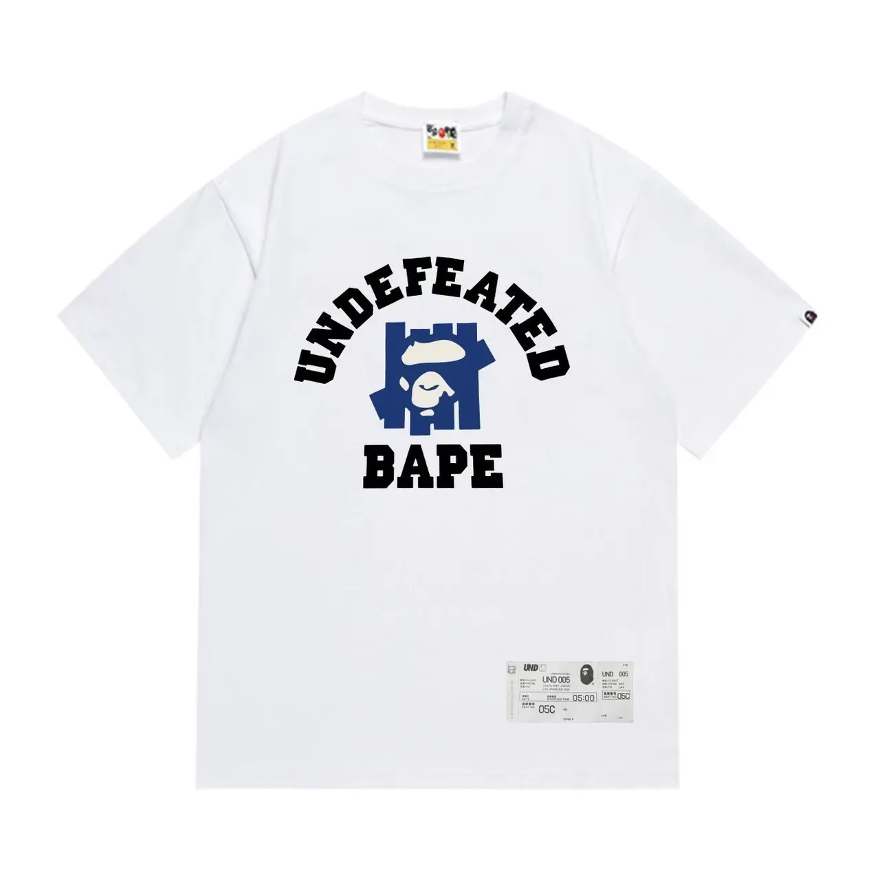 A Bathing Ape UNDEFEATED x BAPE Black Army Green Graphic-Print Crewneck T-Shirt 3