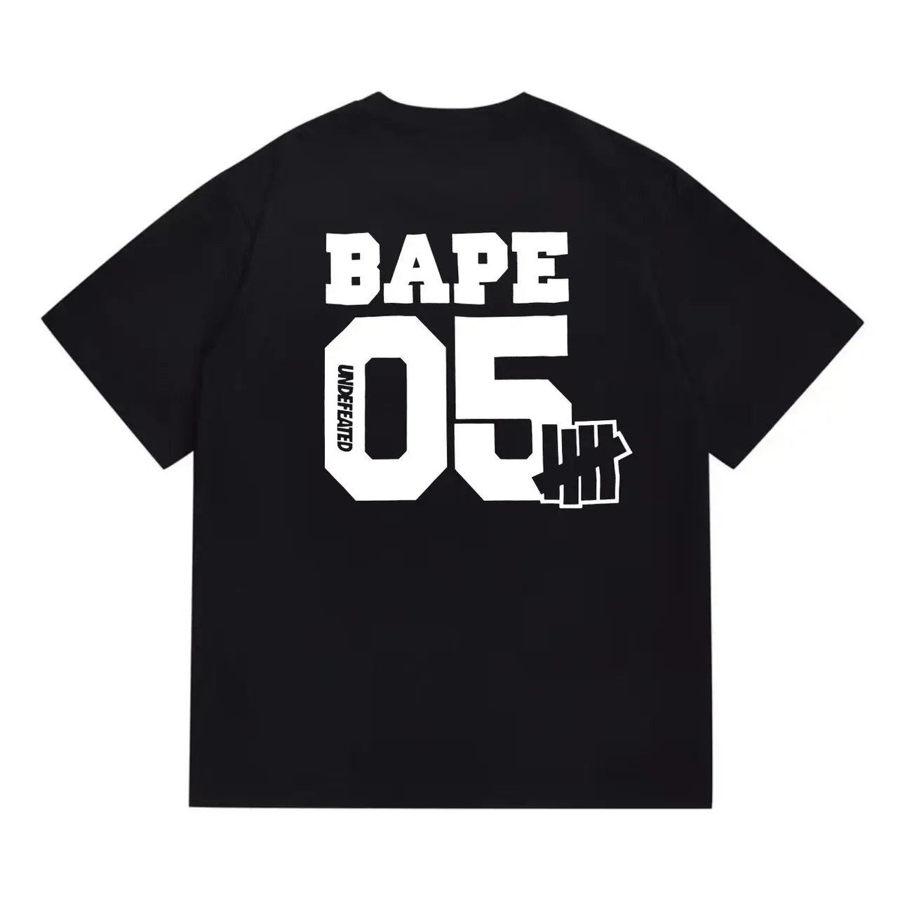 A Bathing Ape UNDEFEATED x BAPE Black Army Green Graphic-Print Crewneck T-Shirt 5
