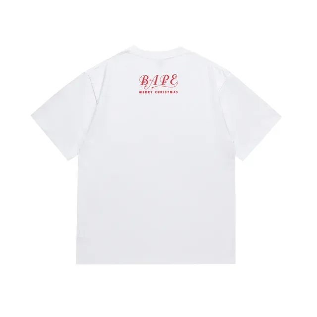 A Bathing Ape White Multicolor Graphic-Print Crewneck T-Shirt 6