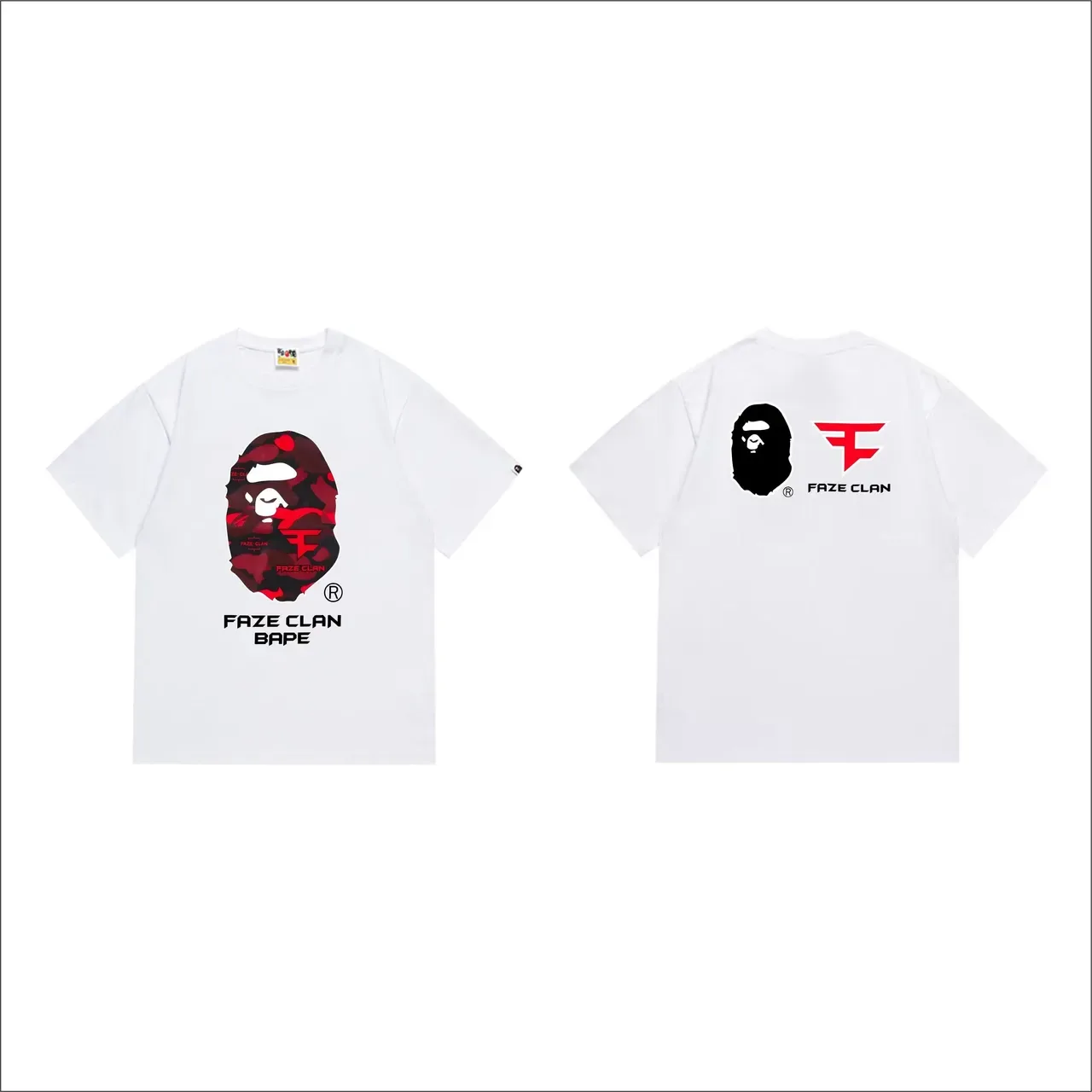 A Bathing Ape x FaZe Clan Graphic Print Black T-Shirt 7