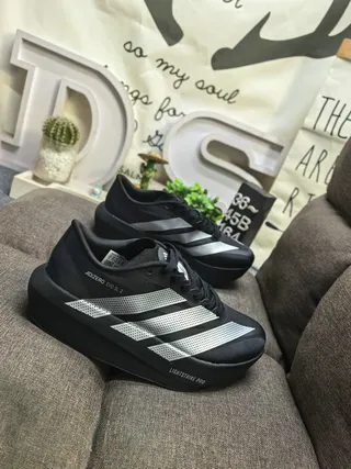 Adidas Adizero Evo SL 2 Off-White and Red Chaussures de course 9