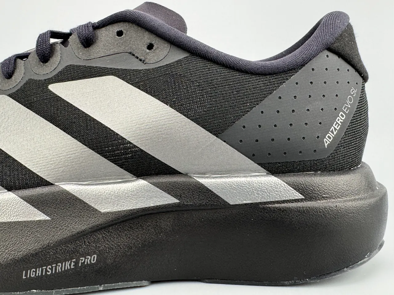 Adidas Adizero Evo SL Noir Métallique Argent Chaussures de course 5