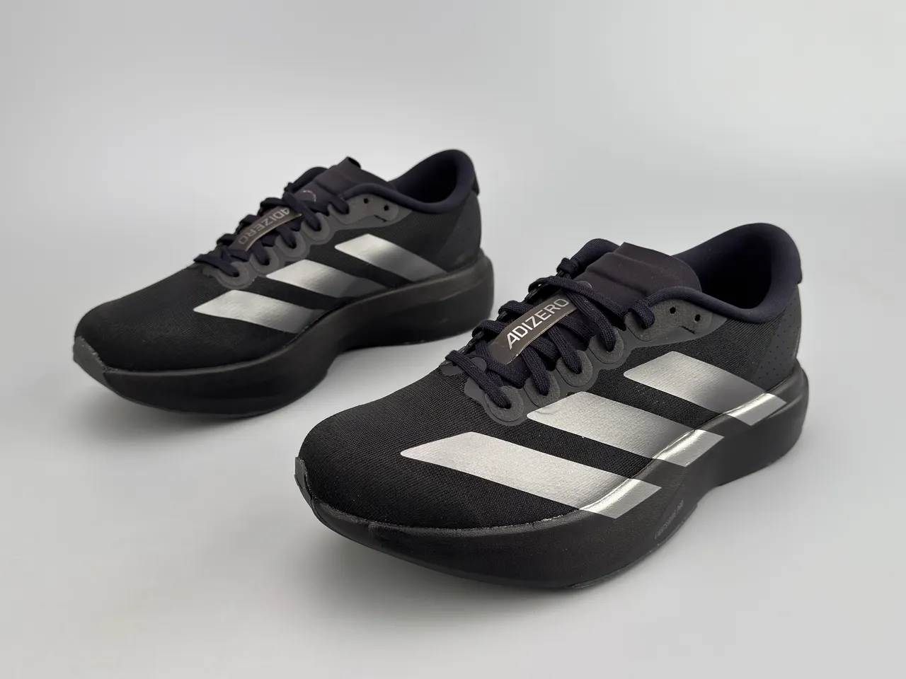 Adidas Adizero Evo SL Noir Métallique Argent Chaussures de course 7
