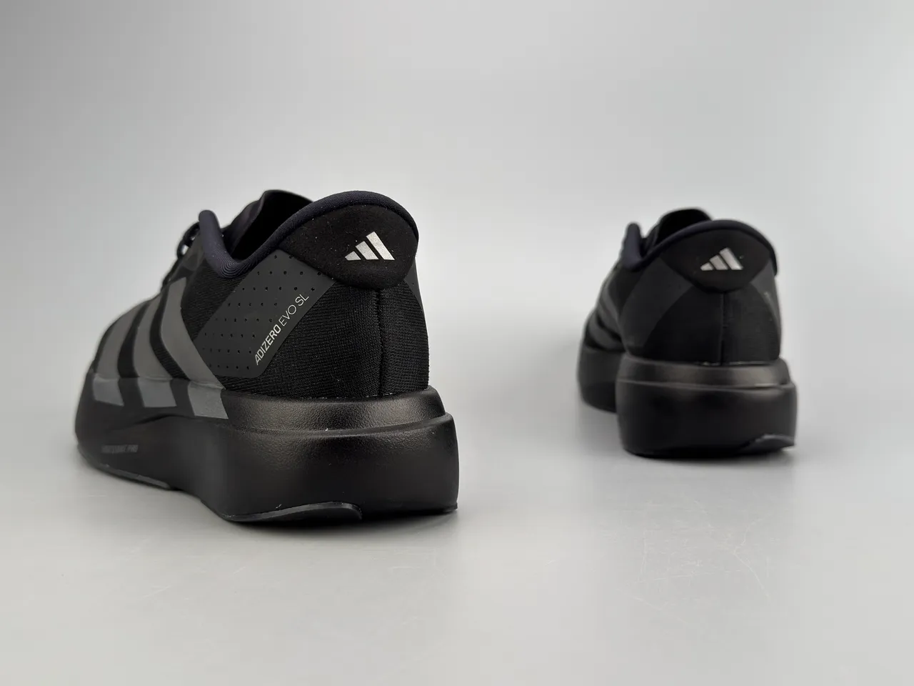 Adidas Adizero Evo SL Noir Métallique Argent Chaussures de course 8