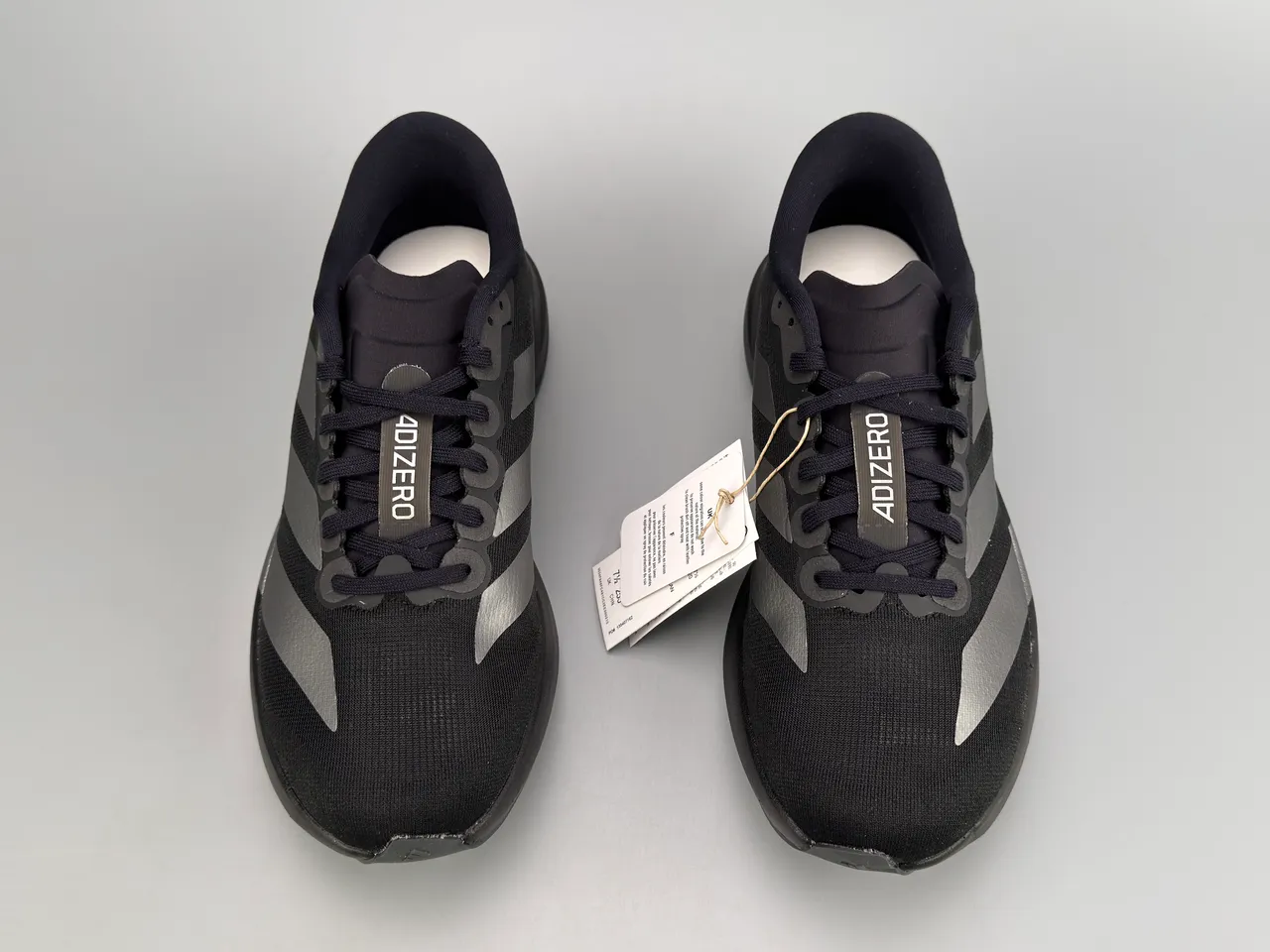 Adidas Adizero Evo SL Noir Métallique Argent Chaussures de course 9