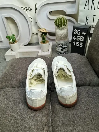 Adidas Beige Brown Low-Top Gum Sole Lifestyle Sneakers 8