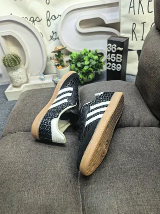 Adidas Beige Brown Woven Textile Upper Leather Overlays Lifestyle Sneakers 16