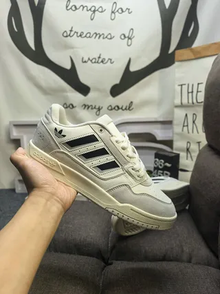 Adidas Beige Navy Low-Top Padded Collar Lifestyle Sneakers 15