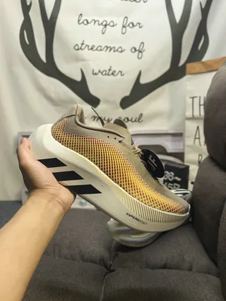Adidas Beige Yellow Sculpted Midsole Gradient Mesh Panel Lifestyle Sneakers 5