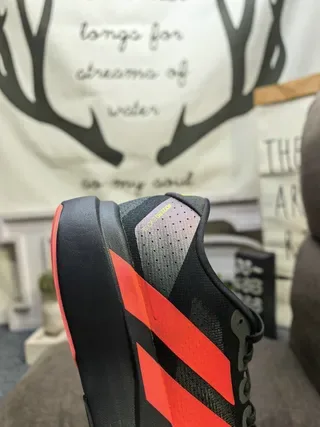 Adidas Black and Red Three-Stripe Lifestyle Sneakers 3