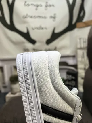 Adidas Black and White Three-Stripe Lifestyle Sneakers 3
