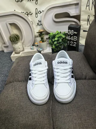 Adidas Black and White Three-Stripe Lifestyle Sneakers 10