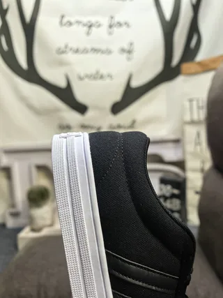 Adidas Black and White Three-Stripe Lifestyle Sneakers 13