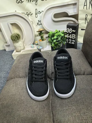 Adidas Black and White Three-Stripe Lifestyle Sneakers 20