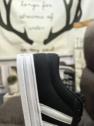 Adidas Black and White Three-Stripe Lifestyle Sneakers 23