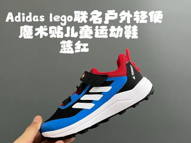 Adidas Black Blue Low-Top Hook-and-Loop Strap Lifestyle Sneakers 3