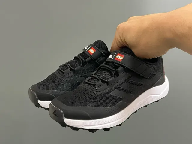 Adidas Black Blue Low-Top Hook-and-Loop Strap Lifestyle Sneakers 11