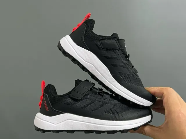 Adidas Black Blue Low-Top Hook-and-Loop Strap Lifestyle Sneakers 17