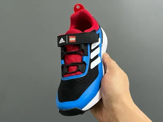 Adidas Black Blue Low-Top Hook-and-Loop Strap Lifestyle Sneakers 19