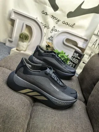 Adidas Black Gold Knit Upper Sculpted Midsole Lifestyle Sneakers 9