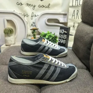 Adidas काला भूरा डेनिम ऊपरी तीन-स्ट्राइप साइड पैनल लाइफस्टाइल स्नीकर