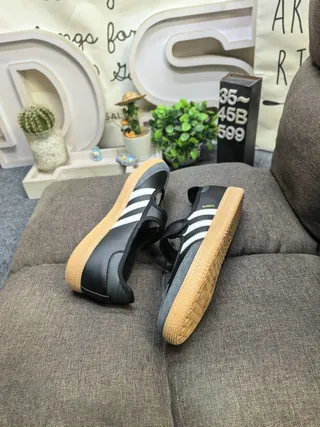 Adidas Black Gray Laceless Mary Jane Hook-and-Loop Strap Lifestyle Sneakers 6