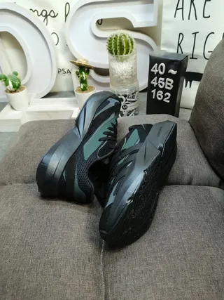 Adidas Black Green Chunky Sculpted Midsole Mesh And Synthetic Overlay Lifestyle Sneakers 6