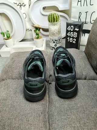 Adidas Black Green Chunky Sculpted Midsole Mesh And Synthetic Overlay Lifestyle Sneakers 8