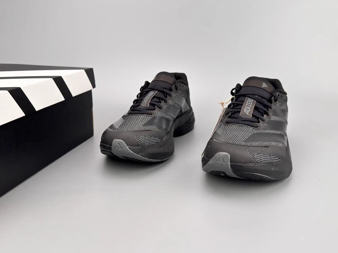 Adidas Black Monochromatic Engineered Mesh Upper Running Shoes 3