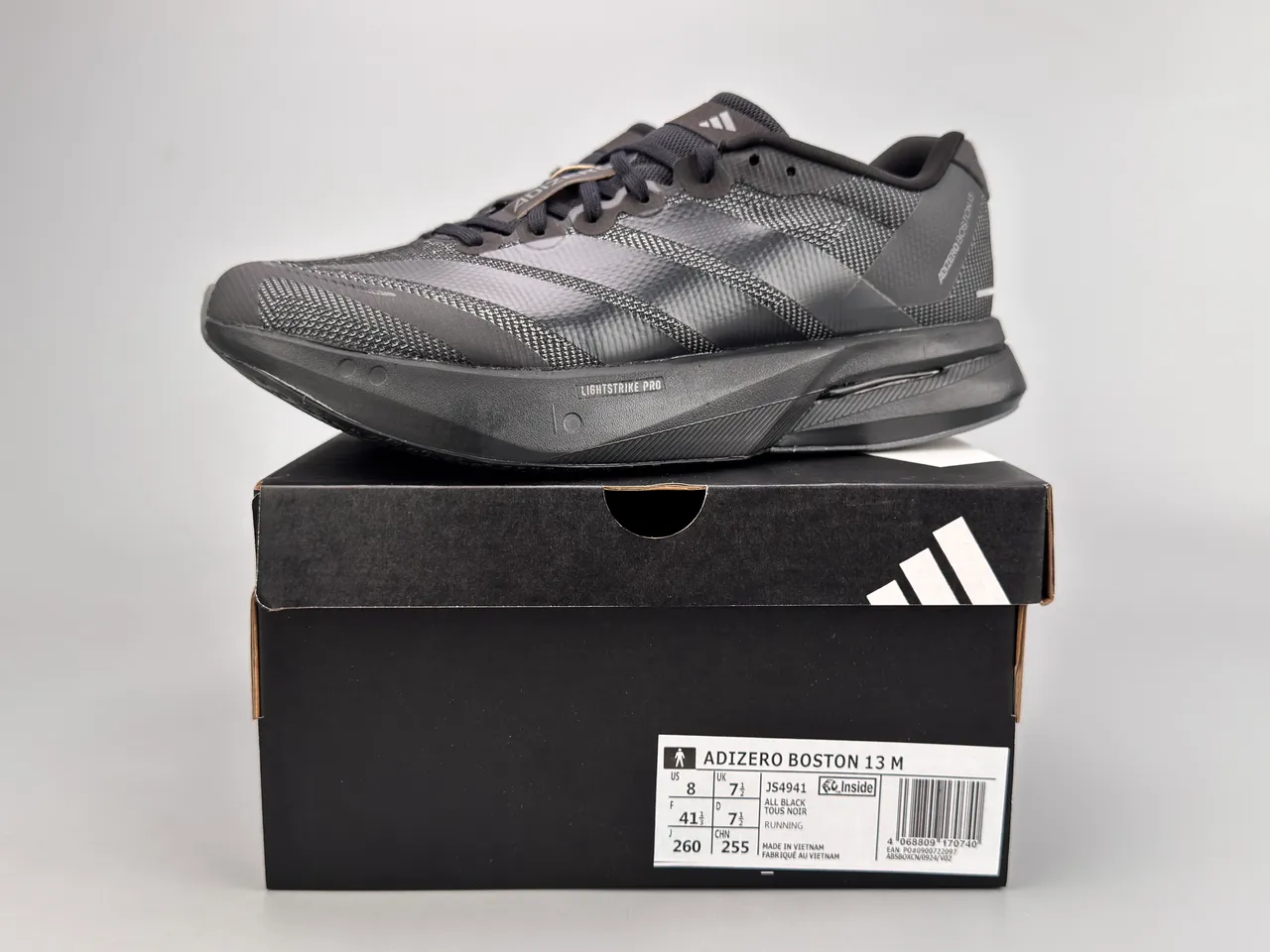 Adidas Black Monochromatic Engineered Mesh Upper Running Shoes 4