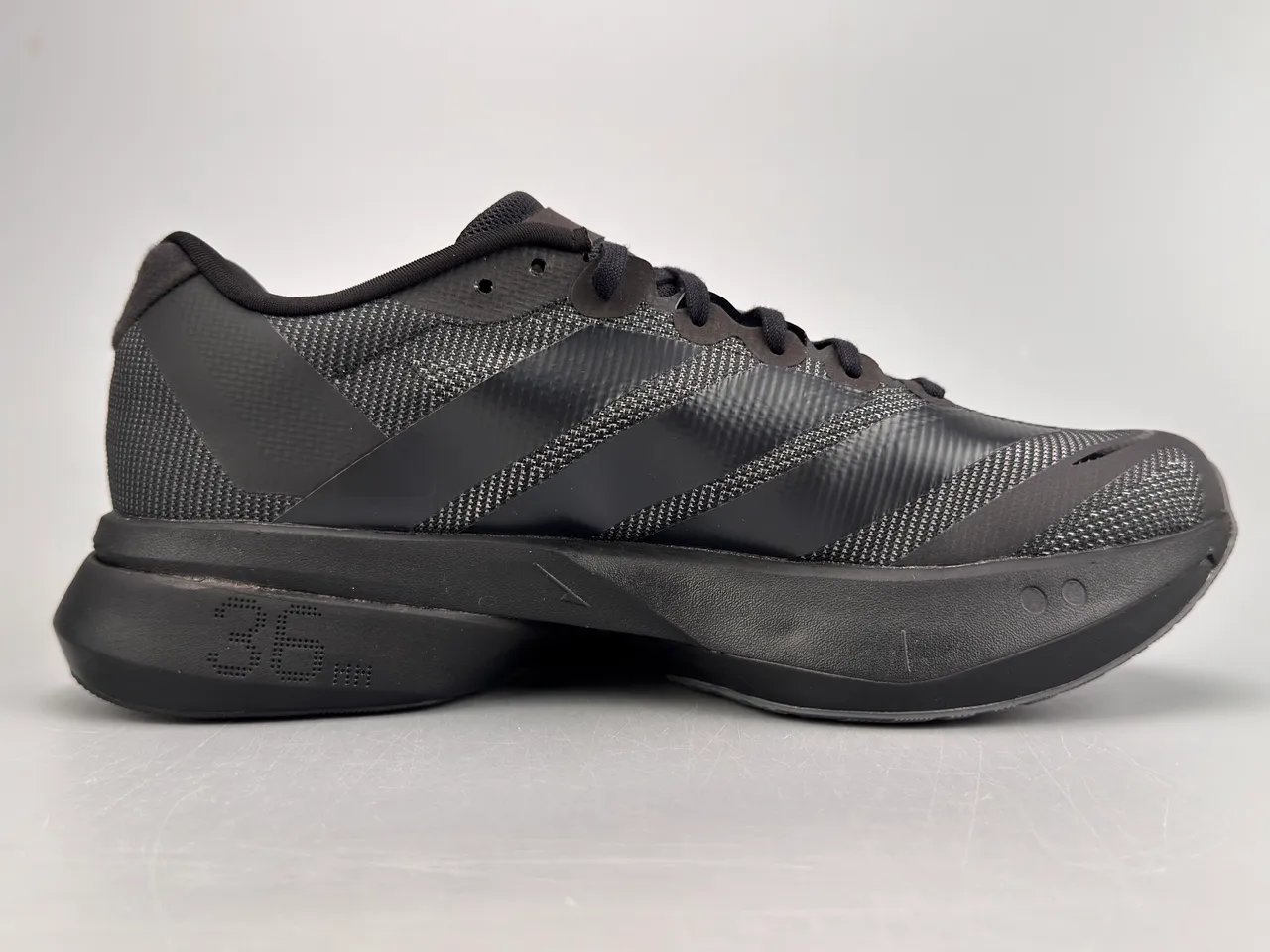 Adidas Black Monochromatic Engineered Mesh Upper Running Shoes 10