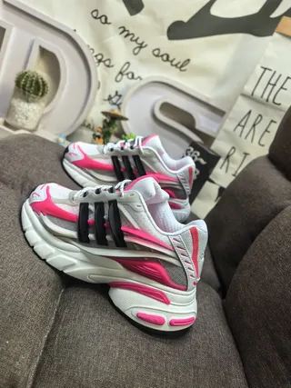 Adidas Black Multicolor Multi-Layered Synthetic Cage Wave-Shaped Overlays Chunky Sneakers 7