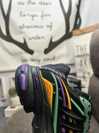 Adidas Black Multicolor Multi-Layered Synthetic Cage Wave-Shaped Overlays Chunky Sneakers 23