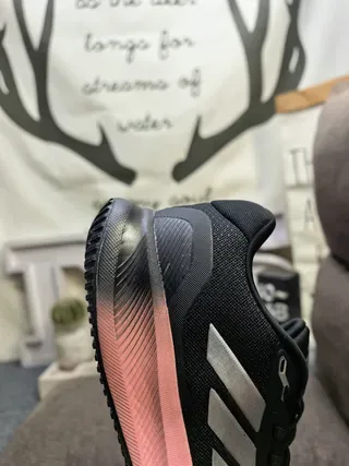 Adidas Chaussures Lifestyle Noir Argent Maille Tricotée Supérieure Trois Rayures Latérales Branding 23