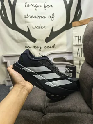 Adidas Black White Low-Top Mesh-and-Synthetic Upper Lifestyle Sneakers 5