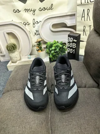 Adidas Black White Low-Top Mesh-and-Synthetic Upper Lifestyle Sneakers 10