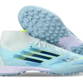 Adidas ब्लू नेवी हाई-कट निट कॉलर लाइटवेट सिंथेटिक अपर टर्फ सॉकर शूज