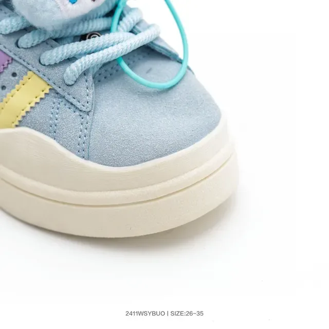 Adidas Blue Pink Platform Sole Three-Stripe Side Panel Lifestyle Sneakers 21