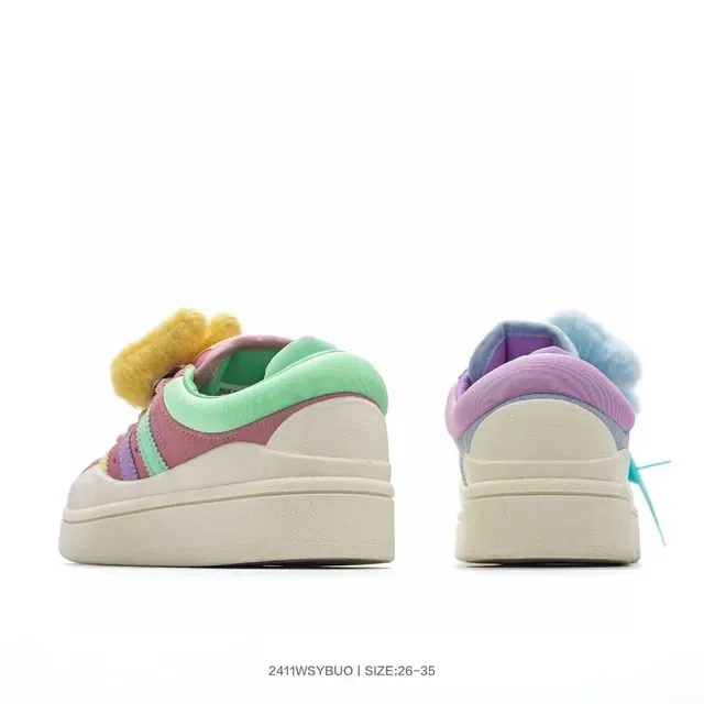 Adidas Blue Pink Platform Sole Three-Stripe Side Panel Lifestyle Sneakers 24