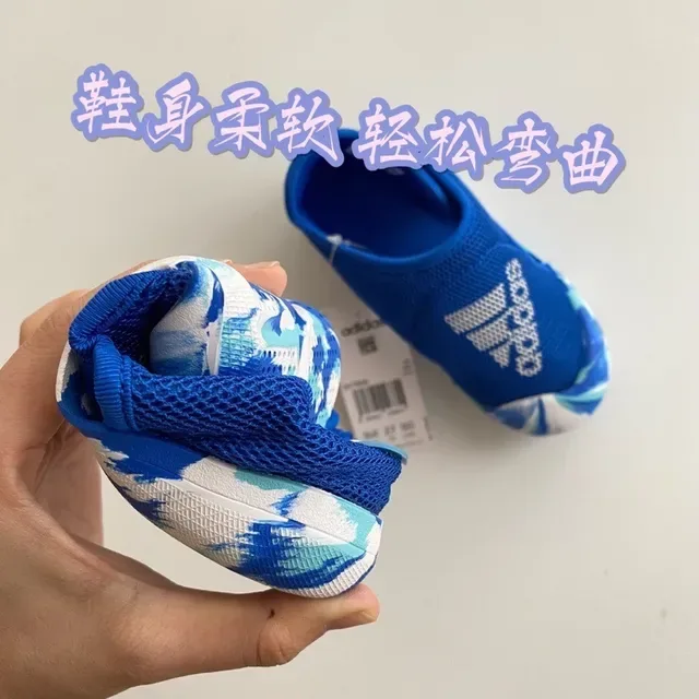 Adidas Blue White Slip-On Elastic Strap Lifestyle Sneakers 5