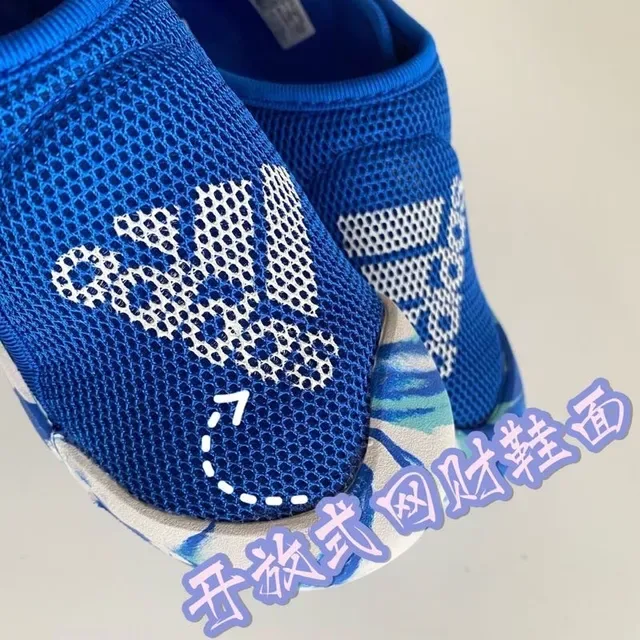 Adidas Blue White Slip-On Elastic Strap Lifestyle Sneakers 9