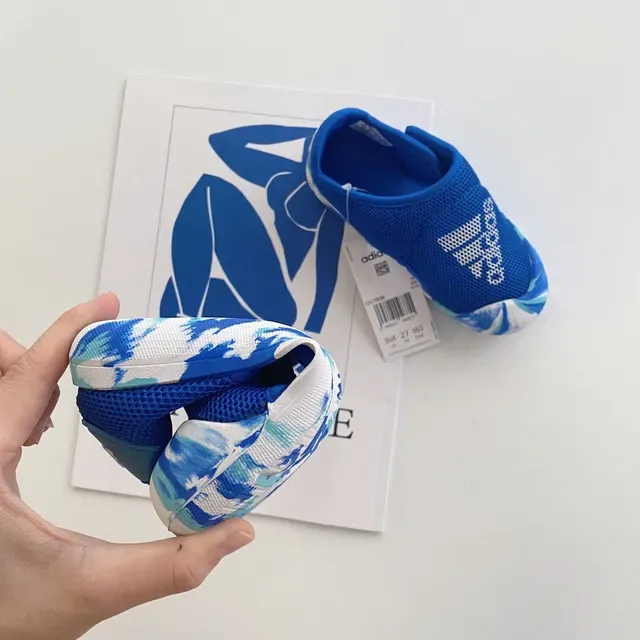 Adidas Blue White Slip-On Elastic Strap Lifestyle Sneakers 19