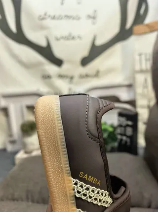 Adidas Brown Beige Laceless Gum Sole Mary Jane Shoes 3