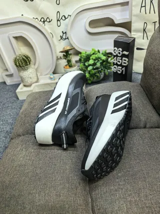 Adidas Brown White Platform Sole Mesh Upper Chunky Sneakers 6