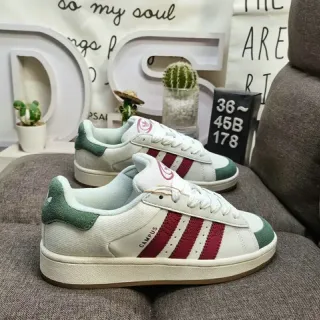 Adidas Campus White Maroon Green Lifestyle Sneakers