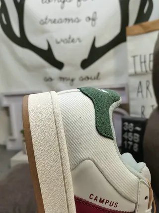 Adidas Campus White Maroon Green Lifestyle Sneakers 3